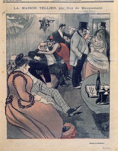 Guy de Maupassant（1850-93）による「La Maison Tellier」のイラスト、「Gil Blas」の表紙、1892年10月9日（詳細）（199745も参照）